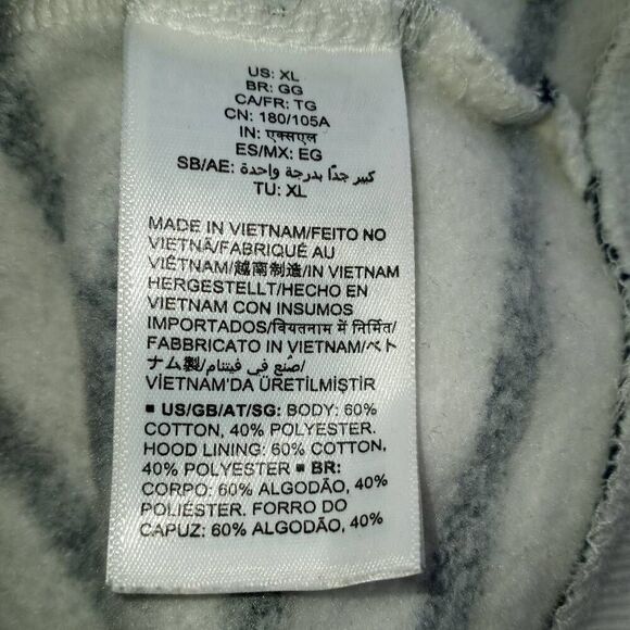 AMAZON ESSENTIALS BLACK & WHITE STRIPE HOODIE SZ.XL GUC - Picture 7 of 8